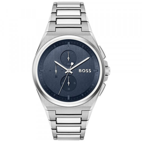 Montre Boss Sport Lux Steer Chrono en Acier Argenté