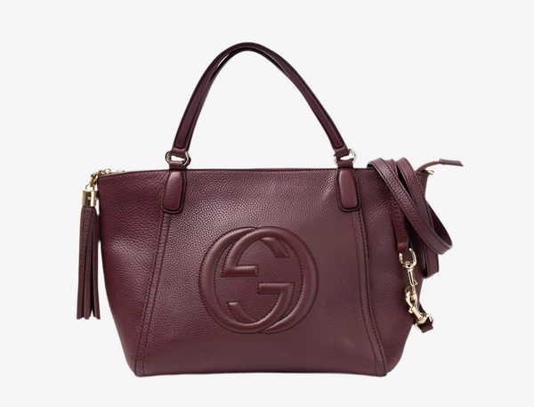 Sac cabas Gucci Soho en cuir grainé