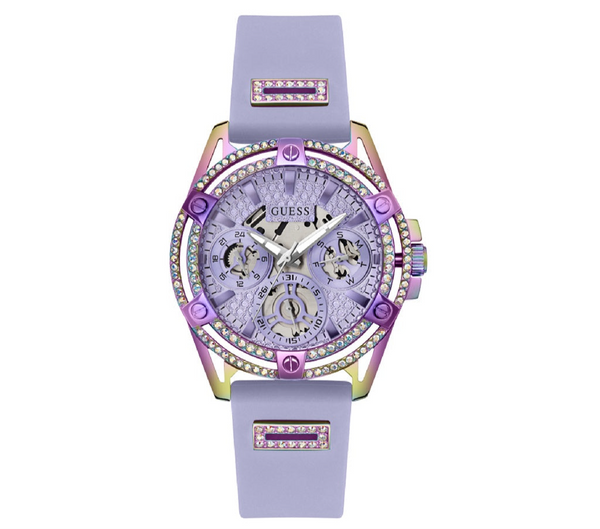 GUESS Ladies Purple Iridescent Multi-function Watch